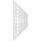 Ekena Millwork Set of Four Panels for 94 1/2"W x 32 1/4"H Harlingen Fretwork Wainscot Wall Paneling WPKP16X01X47GLN - alternate 2